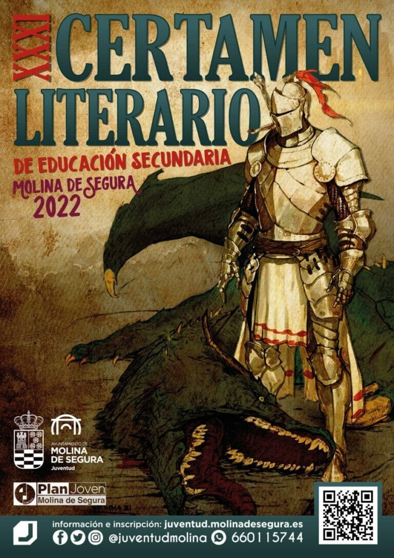 La Concejalía de Juventud de Molina de Segura convoca el XXXI Certamen Literario de Educación Secundaria 2022 en las modalidades de Microrrelato y Micropoesía