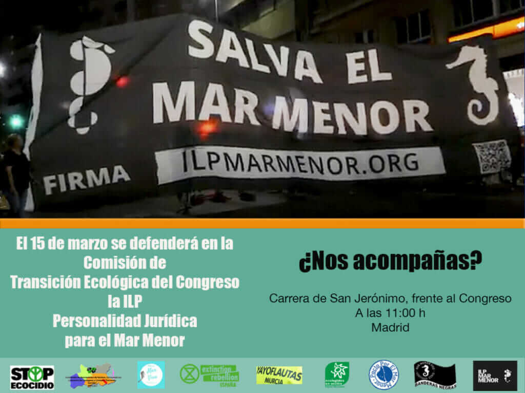 Pacto por el Mar Menor apoyará la ILP del Mar Menor en el Congreso de los diputados Pacto por el Mar Menor apoyará la ILP del Mar Menor en el Congreso de los diputados