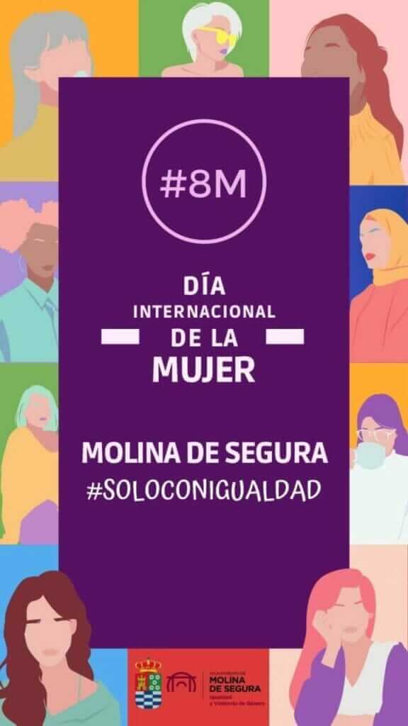La Concejalía de Igualdad de Molina de Segura conmemora el 8 de Marzo con un amplio programa de actividades de febrero a junio