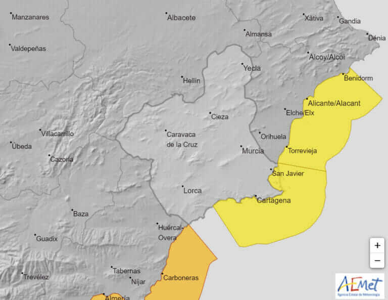 Meteorología advierte de temporal en la costa desde esta medianoche hasta mediodía de mañana