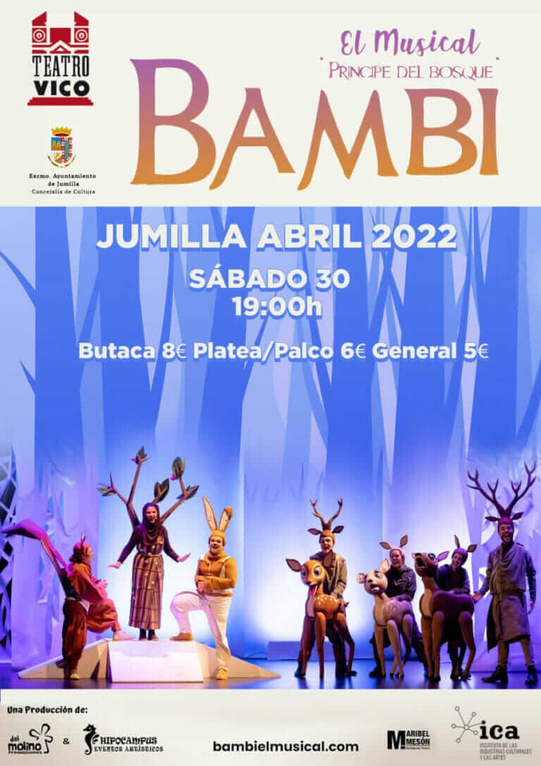 El musical infantil Bambi, propuesta familiar para este sábado en el Teatro Vico