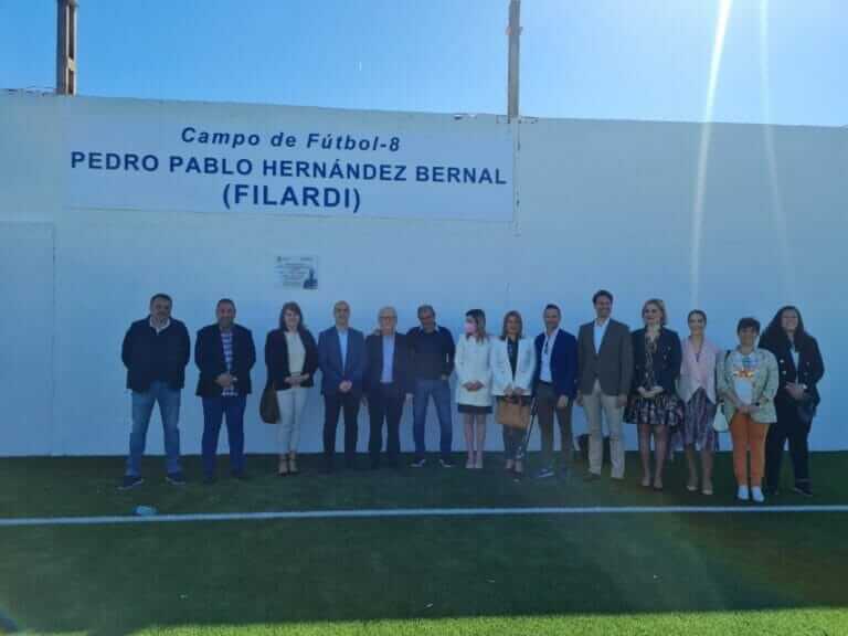 El remodelado campo de fútbol 8 del Estadio Municipal Sánchez Cánovas de Molina de Segura lleva el nombre de Pedro Pablo Hernández Bernal, Filardi