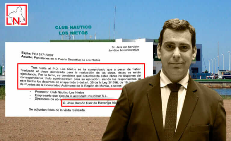 Díez de Revenga fue acusado de realizar obras en el Club Náutico de Los Nietos sin título administrativo para su ejecución