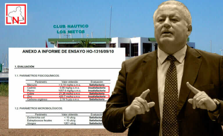 Se realizaron obras en el Club Náutico de Los Nietos sin declaración de impacto ambiental sabiendo que había metales pesados en la zona a dragar