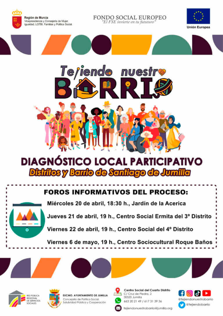 Durante las próximas semanas se celebrarán varios foros informativos sobre el proyecto ‘Tejiendo nuestro Barrio’ en Jumilla