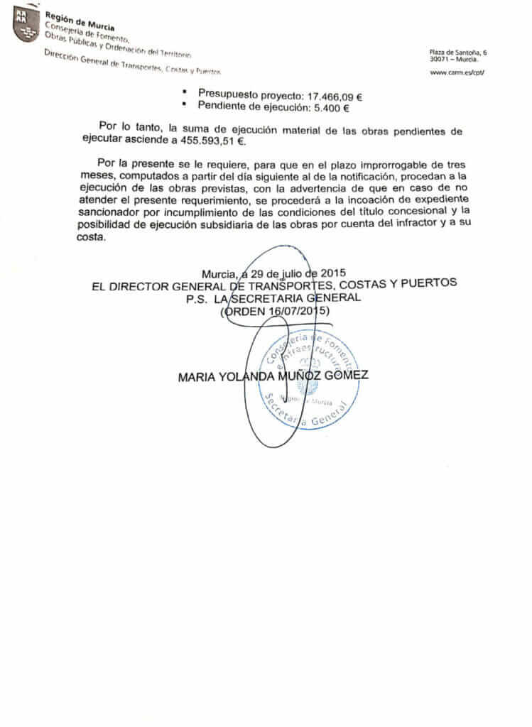 Hasta en siete ocasiones los técnicos pidieron abrir expediente sancionador contra el Club Náutico de Los Nietos, pero la Consejería miró hacia otro lado Hasta en siete ocasiones los técnicos pidieron abrir expediente sancionador contra el Club Náutico de Los Nietos, pero la Consejería miró hacia otro lado