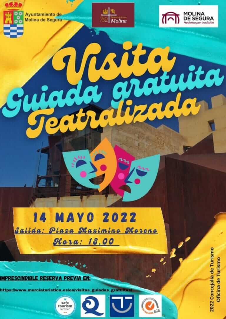 La Concejalía de Turismo de Molina de Segura organiza una visita guiada gratuita teatralizada el sábado 14 de mayo