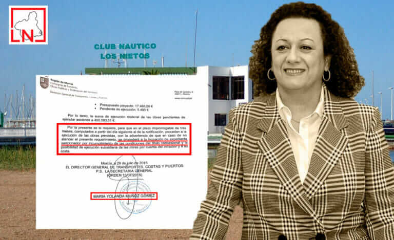 Hasta en siete ocasiones los técnicos pidieron abrir expediente sancionador contra el Club Náutico de Los Nietos, pero la Consejería miró hacia otro lado