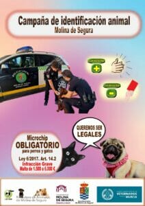 El Ayuntamiento de Molina de Segura pone en marcha la campaña de identificación animal QUEREMOS SER LEGALES El Ayuntamiento de Molina de Segura pone en marcha la campaña de identificación animal QUEREMOS SER LEGALES