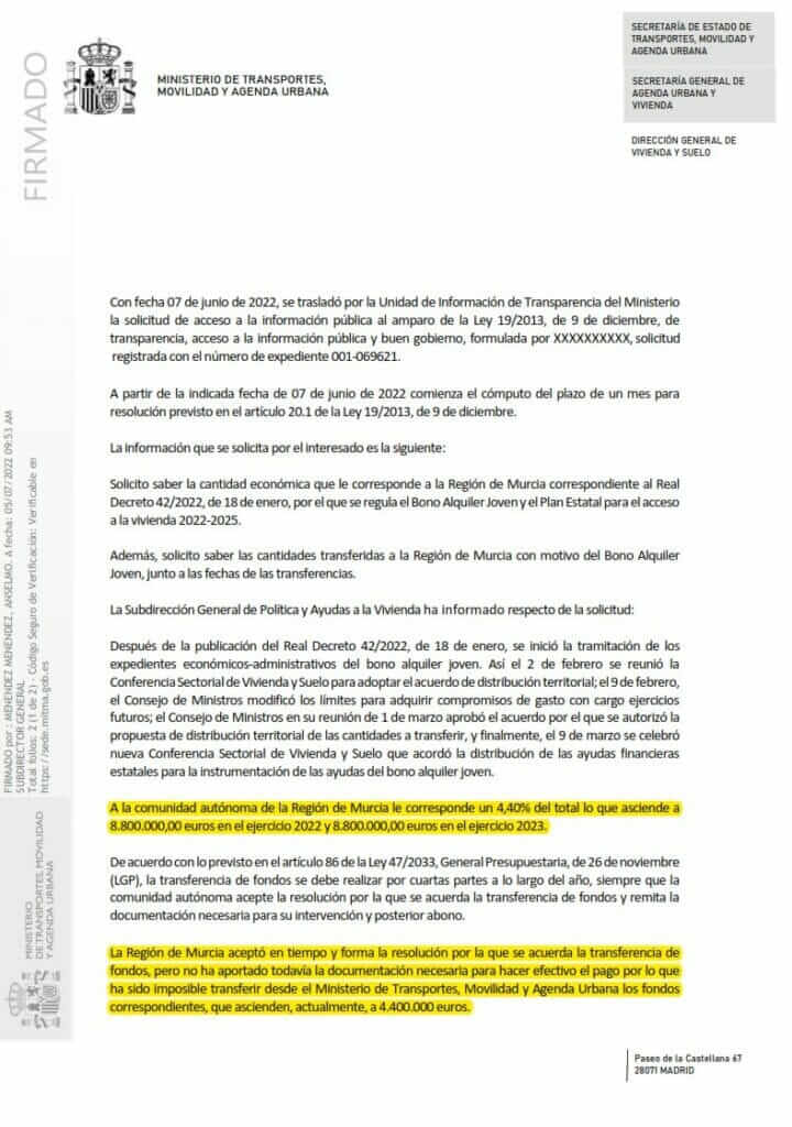 Pepe Vélez: "El Gobierno de López Miras no ha recibido fondos del Bono Alquiler Joven porque no ha hecho su trabajo" Pepe Vélez: "El Gobierno de López Miras no ha recibido fondos del Bono Alquiler Joven porque no ha hecho su trabajo"