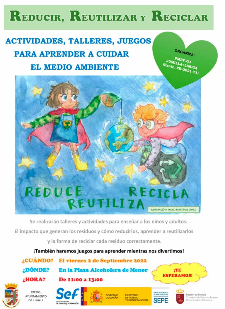 Economía y Empleo organiza actividades para aprender a cuidar el Medio Ambiente a través del PMEF Jumilla + Limpia en Jumilla