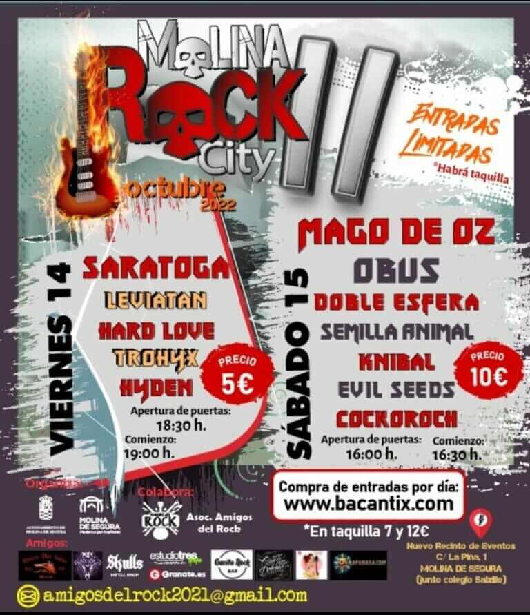 El II Molina Rock City se celebra los días 14 y 15 de octubre en el recinto REMO