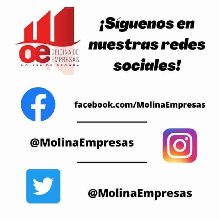 Se inicia la andadura de las cuentas en redes sociales de la Oficina Municipal de Empresas de Molina de Segura para el fomento de la actividad económica del municipio