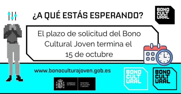 La Concejalía de Cultura de Jumilla recuerda que hasta el 15 de octubre puede solicitarse el Bono Cultural  