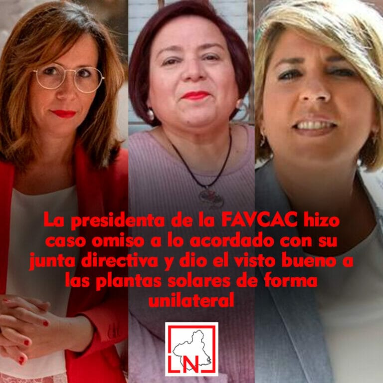 La presidenta de la FAVCAC hizo caso omiso a lo acordado con su junta directiva y dio el visto bueno a las plantas solares de forma unilateral