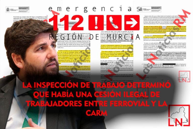 La Inspección de Trabajo determinó que había una cesión ilegal de trabajadores entre Ferrovial y el Gobierno regional