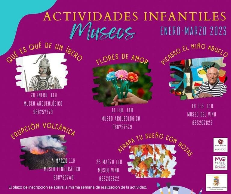 La Concejalía de Cultura de Jumilla programa cinco actividades infantiles en los museos municipales hasta final de marzo