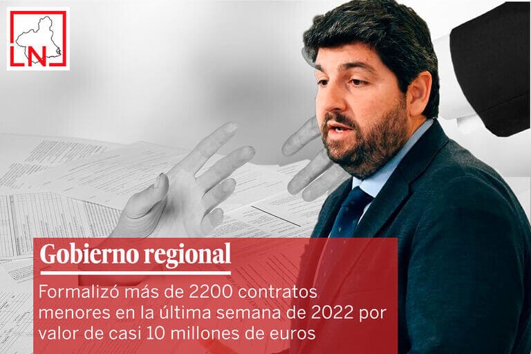 El Gobierno regional formalizó más de 2200 contratos menores en la última semana de 2022 por valor de casi 10 millones de euros