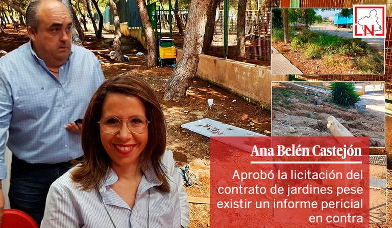 Ana Belén Castejón aprobó la licitación del contrato de jardines pese existir un informe pericial en contra
