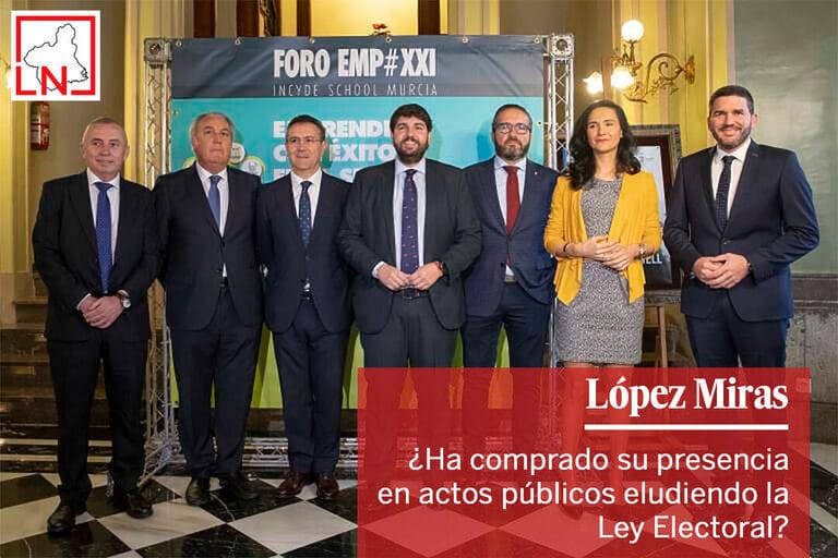 ¿Ha comprado López Miras su presencia en actos públicos eludiendo la Ley Electoral?