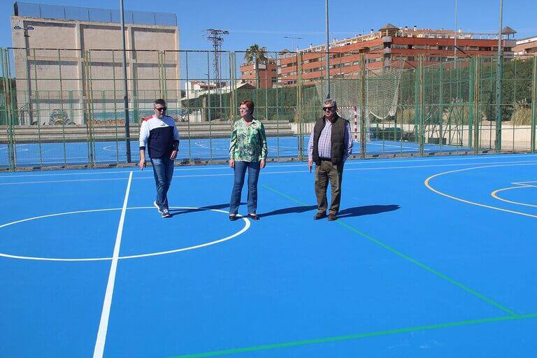 Finalizan las obras de remodelación integral de las dos pistas multideporte del Polideportivo La Hoya en Jumilla