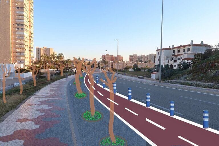 Carril bici de Monte Blanco en La Manga