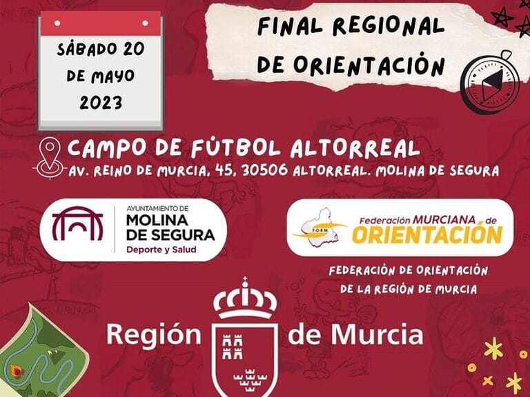 Molina de Segura acoge los días 20 y 21 de mayo el Campeonato Regional Escolar y el Campeonato Regional Sprint de Orientación