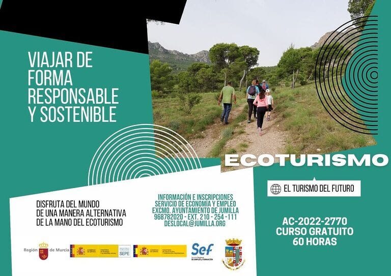 La Concejalía de Empleo de Jumilla oferta los cursos para desempleados de Ecoturismo e Información Gastronómica en Inglés