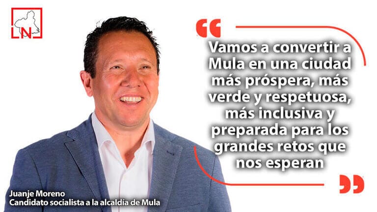 Juanje Moreno: "Vamos a convertir a Mula en una ciudad más próspera, más verde y respetuosa, más inclusiva y preparada para los grandes retos que nos esperan"
