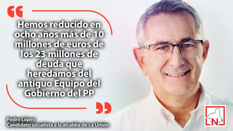 Pedro López: "Hemos reducido en ocho años más de 10 millones de euros de los 23 millones de deuda que heredamos del antiguo Equipo del Gobierno del PP"