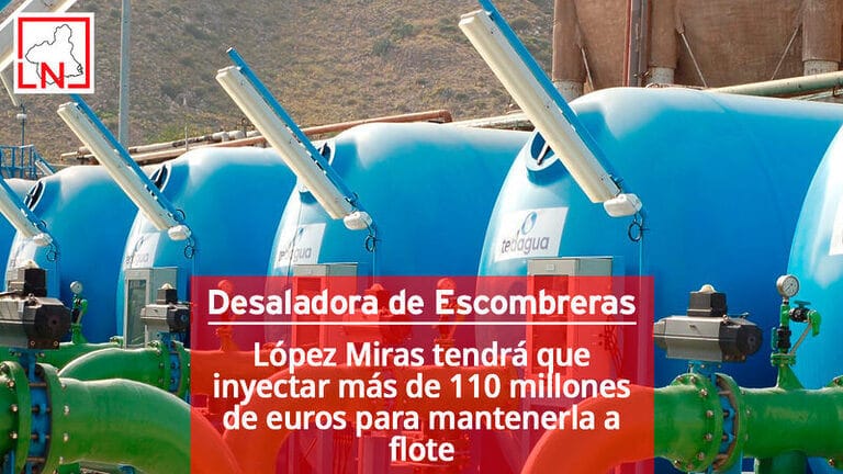 López Miras tendrá que inyectar más de 110 millones de euros a la Desaladora de Escombreras para mantenerla a flote