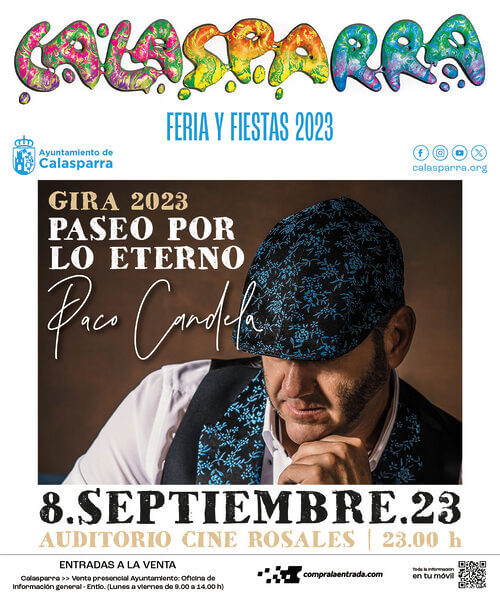 Concierto de Paco Candela en Calasparra el 8 de septiembre