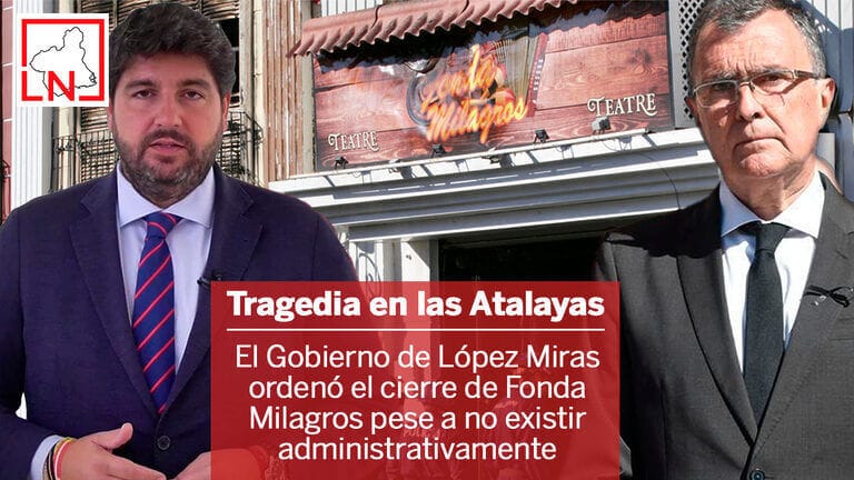 El Gobierno de López Miras ordenó el cierre de Fonda Milagros pese a no existir administrativamente
