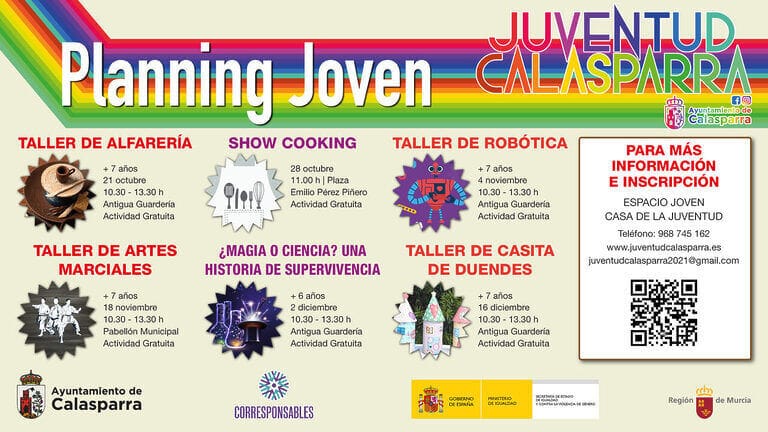 El Ayuntamiento de Calasparra presenta un nuevo Planning Joven con nuevas actividades de ocio sano y divertido para la juventud
