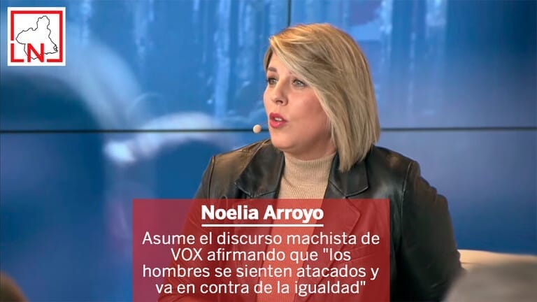 Noelia Arroyo asume el discurso machista de VOX afirmando que "los hombres se sienten atacados y va en contra de la igualdad"