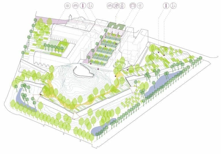 La UPCT diseña en el Plan Director del Cerro de San José un gran eje verde que conectará el Campus, la Residencia y el Rectorado