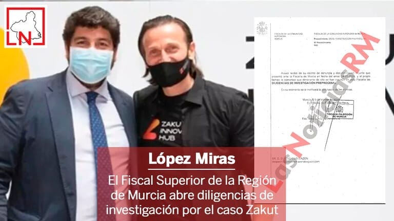 El Fiscal Superior de la Región de Murcia abre diligencias de investigación por el caso Zakut