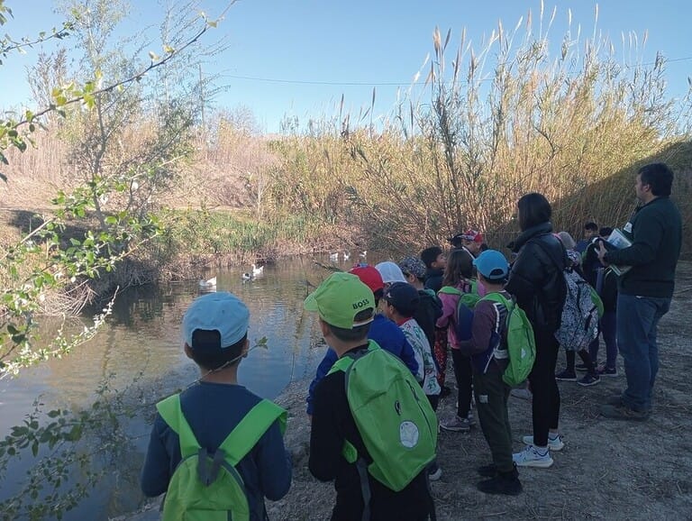 Los más pequeños disfrutan del bosque de ribera de Beniel