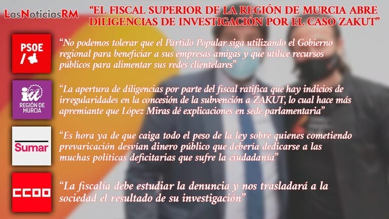La apertura de diligencias por la Fiscalía en el caso Zakut pone de acuerdo a partidos y sindicatos