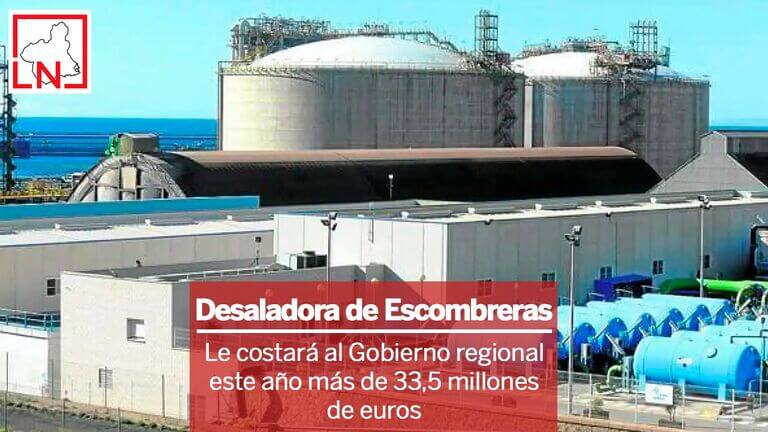 La Desaladora de Escombreras le costará al Gobierno regional este año más de 33,5 millones de euros