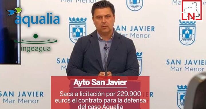 San Javier saca a licitación por 229.900 euros el contrato para la defensa del caso Aqualia