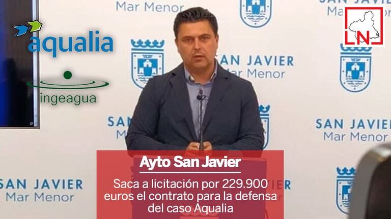 San Javier saca a licitación por 229.900 euros el contrato para la defensa del caso Aqualia