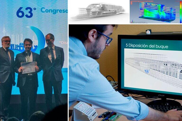 Premio nacional a un estudiante de Navales por su diseño de un crucero de lujo de bajas emisiones
