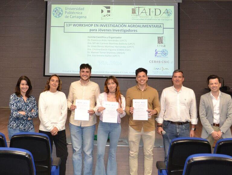 Las tesis sobre una bebida procedente de subproductos agrícolas, el ácido hialurónico y el germoplasma de la ‘Gallina Murciana’, distinguidas en el Workshop de Investigación del TAIDA