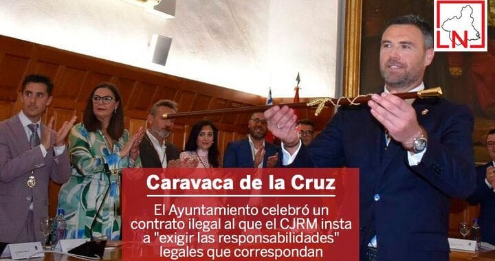 El Ayuntamiento de Caravaca celebró un contrato ilegal al que el CJRM insta a "exigir las responsabilidades" legales que correspondan