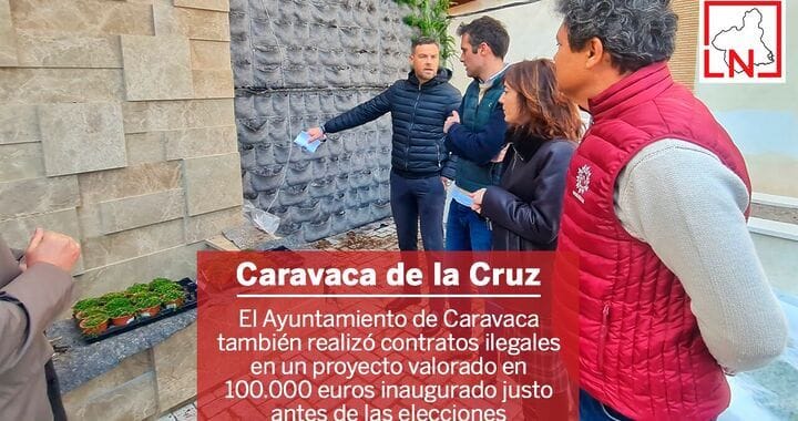 El Ayuntamiento de Caravaca también realizó contratos ilegales en un proyecto valorado en 100.000 euros inaugurado justo antes de las elecciones