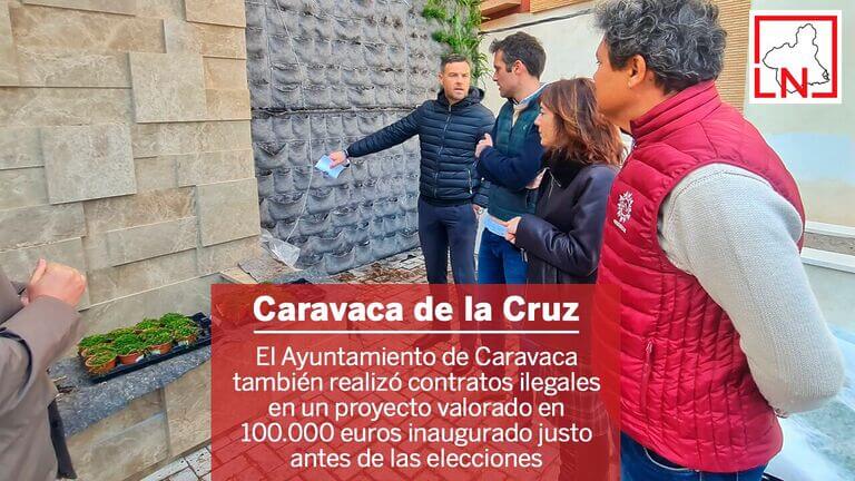 El Ayuntamiento de Caravaca también realizó contratos ilegales en un proyecto valorado en 100.000 euros inaugurado justo antes de las elecciones