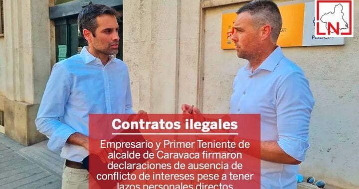 Empresario y Primer Teniente de Alcalde de Caravaca firmaron declaraciones de ausencia de conflicto de intereses pese a tener lazos personales directos