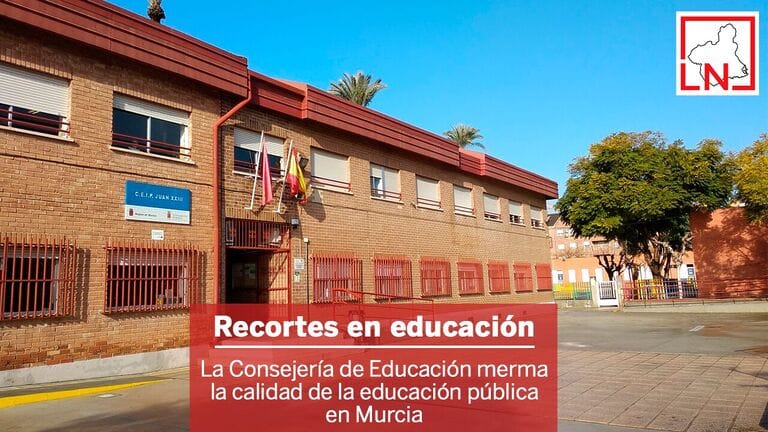 La Consejería de Educación merma la calidad de la educación pública en Murcia