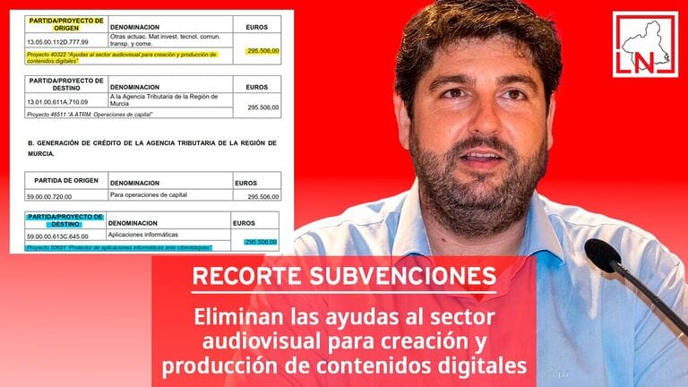 El Gobierno regional recorta las ayudas al sector audiovisual para creación y producción de contenidos digitales